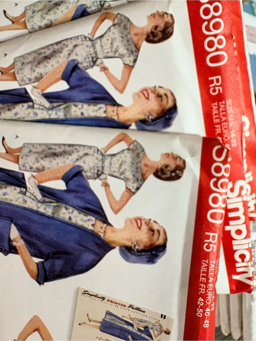 BN UNCUT SIMPLICITY 8980 R5 Plus Size Vintage 1950s SEWING PATTERNS DRESS